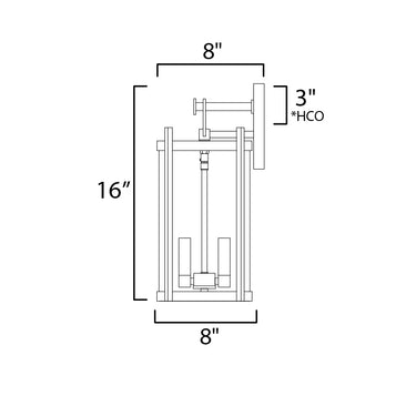Maxim Lighting Belfry 2-Light Wall Sconce Black