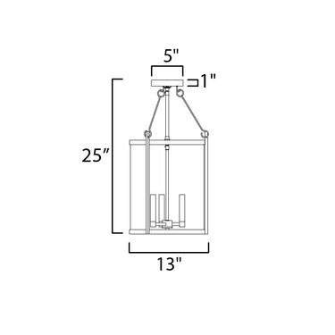 Maxim Lighting Belfry 3-Light Pendant Black