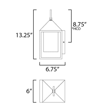 Maxim Lighting Aldous Small Outdoor Sconce Black