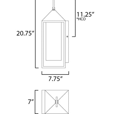 Maxim Lighting Aldous Large Outdoor Sconce Black