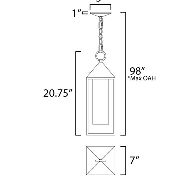 Maxim Lighting Aldous Outdoor Pendant Black