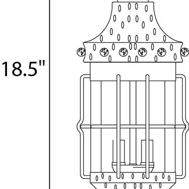 Maxim Lighting Nantucket 3-Light Outdoor Hanging Lantern Country Forge