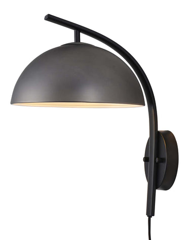 Nova of California Domus Wall Sconce 15 Gunmetal Matte Black