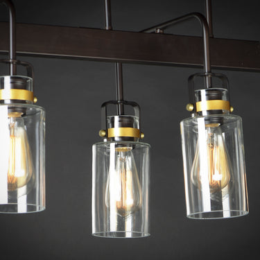 Maxim Lighting Magnolia 6-Light Linear Pendant Bronze/Gold