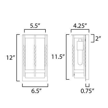 Maxim Lighting Foundry Outdoor Wall Sconce Black