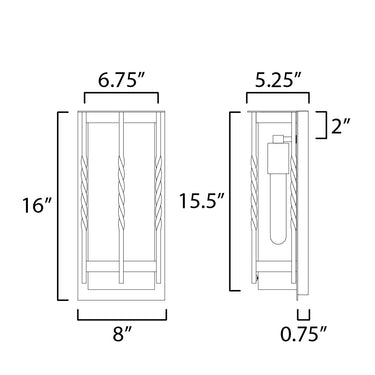 Maxim Lighting Foundry Outdoor Wall Sconce Black