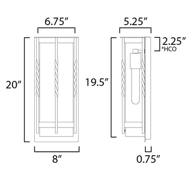 Maxim Lighting Foundry Outdoor Wall Sconce Black