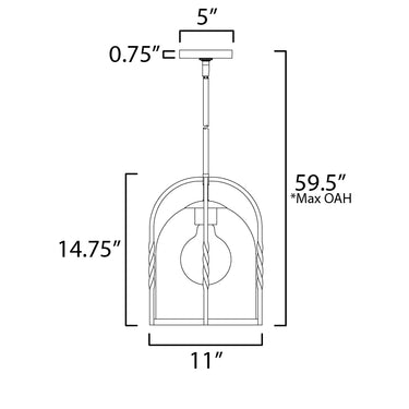 Maxim Lighting Foundry Pendant Black