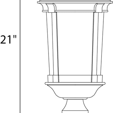 Maxim Lighting Dover Cast 3-Light Outdoor Pole/Post Lantern Bronze