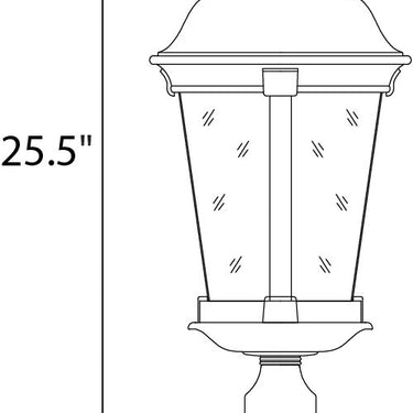 Maxim Lighting Dover Cast 3-Light Outdoor Pole/Post Lantern Bronze