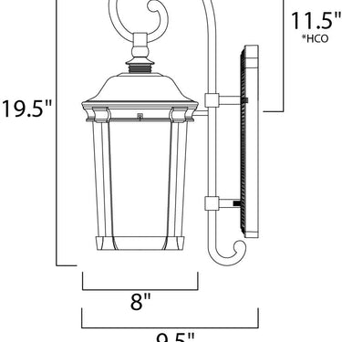 Maxim Lighting Dover Cast Outdoor Wall Lantern Bronze