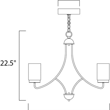 Maxim Lighting Mod 5-Light LED Chandelier Satin Nickel