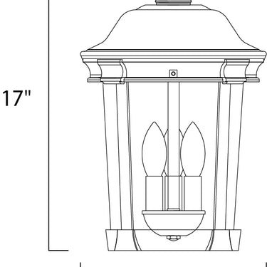 Maxim Lighting Dover Cast 3-Light Outdoor Hanging Lantern Bronze