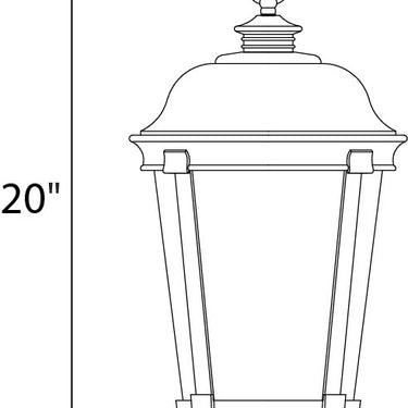 Maxim Lighting Dover Cast 3-Light Outdoor Hanging Lantern Bronze