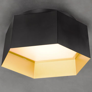 Maxim Lighting Honeycomb LED Flush Mount Black/Gold