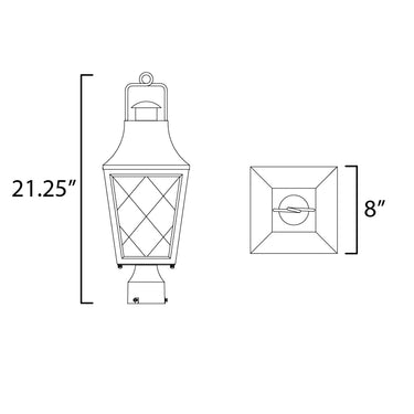 Maxim Lighting Storybook Outdoor Post Black