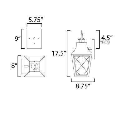 Maxim Lighting Storybook Outdoor Wall Sconce Black