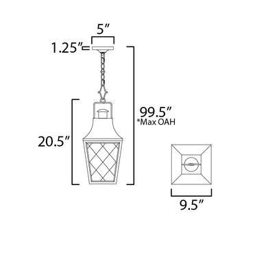 Maxim Lighting Storybook Outdoor Pendant Black
