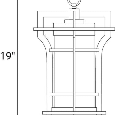 Maxim Lighting Oakville Outdoor Hanging Lantern Black Oxide