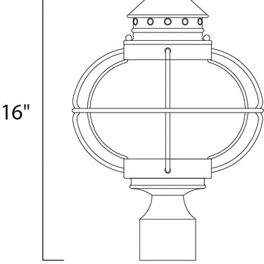 Maxim Lighting Portsmouth 3-Light Outdoor Pole/Post Lantern Oil Rubbed Bronze