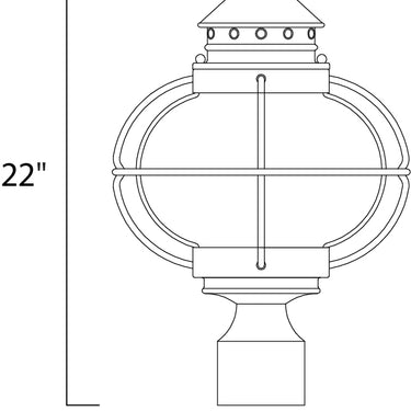 Maxim Lighting Portsmouth 3-Light Outdoor Pole/Post Lantern Oil Rubbed Bronze