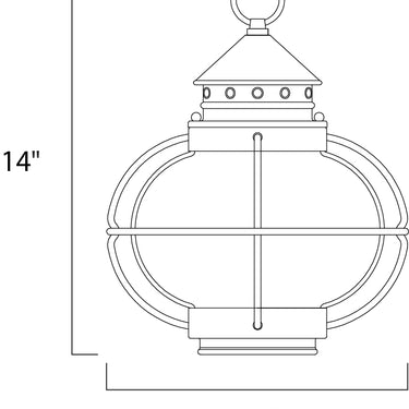 Maxim Lighting Portsmouth Outdoor Hanging Lantern Oil Rubbed Bronze