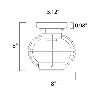 Maxim Lighting Portsmouth Outdoor Ceiling Mount Oil Rubbed Bronze