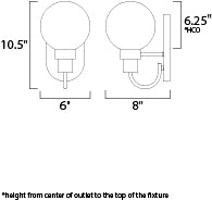 Maxim Lighting Bauhaus Wall Sconce Bronze/Satin Brass
