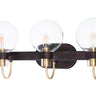Maxim Lighting Bauhaus 3-Light Bath Vanity Bronze/Satin Brass