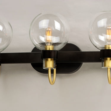 Maxim Lighting Bauhaus 3-Light Bath Vanity Bronze/Satin Brass