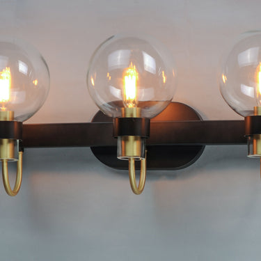 Maxim Lighting Bauhaus 3-Light Bath Vanity Bronze/Satin Brass