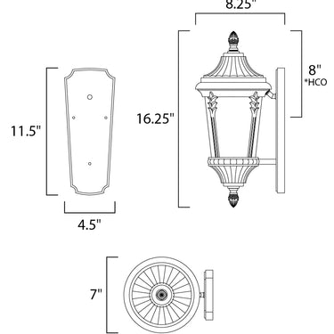 Maxim Lighting Sentry Outdoor Wall Sconce Black