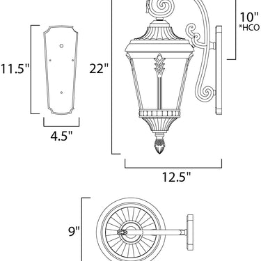 Maxim Lighting Sentry Outdoor Wall Sconce Black