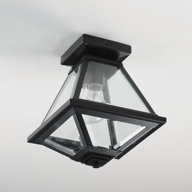 Maxim Lighting Prism 9" Outdoor Flush Mount Black