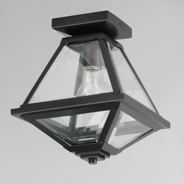 Maxim Lighting Prism 9" Outdoor Flush Mount Black
