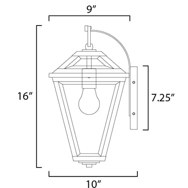 Maxim Lighting Prism 16" Outdoor Wall Sconce Black