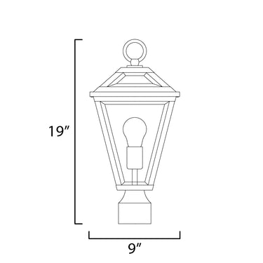 Maxim Lighting Prism Outdoor Post Lantern Black