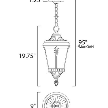 Maxim Lighting Sentry Outdoor Hanging Pendant Black