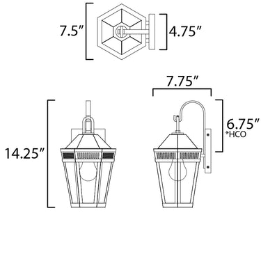 Maxim Lighting Oxford Outdoor Wall Sconce Black