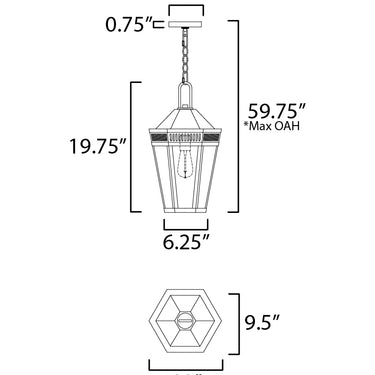 Maxim Lighting Oxford Outdoor Pendant Black