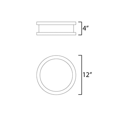 Maxim Lighting Oxford Outdoor 3-Light Flush Mount Black