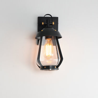 Maxim Lighting Mariner Small Outdoor Sconce Black/Antique Brass