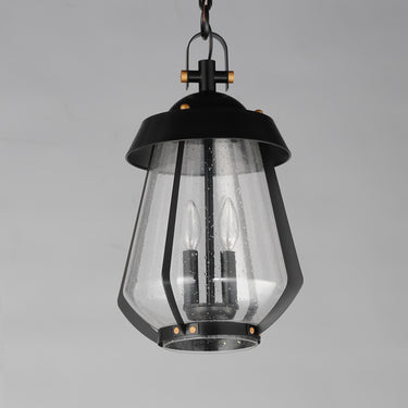 Maxim Lighting Mariner Large 2-Light Outdoor Pendant Black/Antique Brass