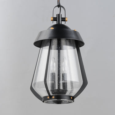 Maxim Lighting Mariner Large 2-Light Outdoor Pendant Black/Antique Brass