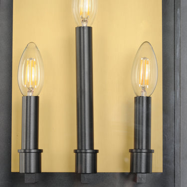 Maxim Lighting Manchester 3-Light Large Outdoor Wall Sconce Black
