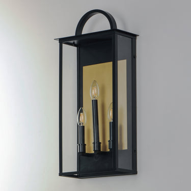 Maxim Lighting Manchester 3-Light Large Outdoor Wall Sconce Black