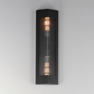 Maxim Lighting Triform 20" 2-Light Outdoor Wall Sconce Black/Antique Brass