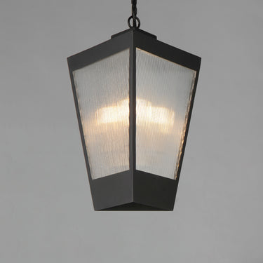 Maxim Lighting Triform 14" 3-Light Outdoor Pendant Black/Antique Brass