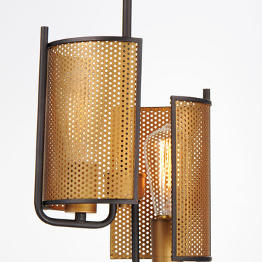 Maxim Lighting Caspian 2-Light Pendant Oil Rubbed Bronze/Antique Brass