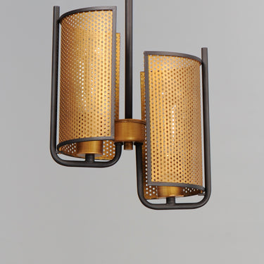 Maxim Lighting Caspian 2-Light Pendant Oil Rubbed Bronze/Antique Brass